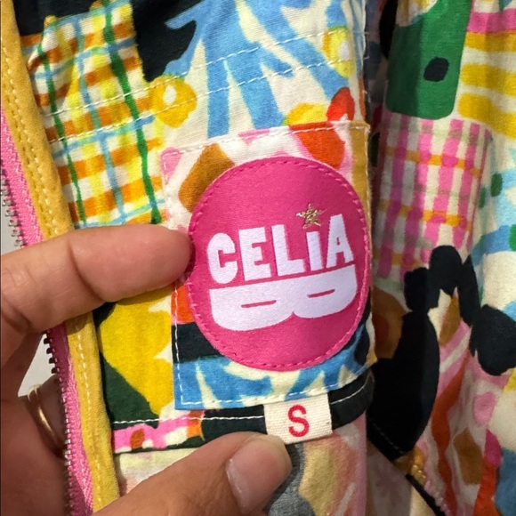 CeliaB Colorful Patchwork Tiered Midi Dress Sundress with Pockets and Fun Print - Picture 10 of 11